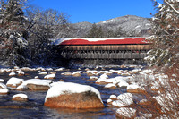 A;bamy Covered Bridge and Swift River in Winter