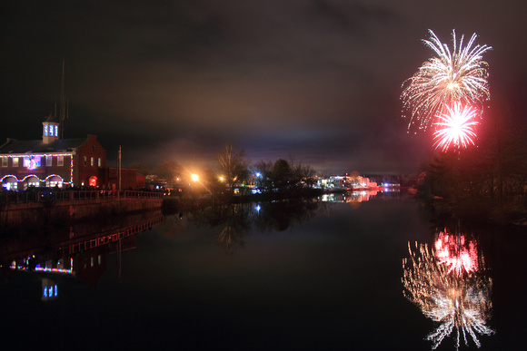 Orange Starry Night Fireworks 2015