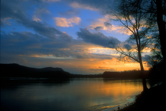 Connecticut River Oxbow Sunset and Mount Tom