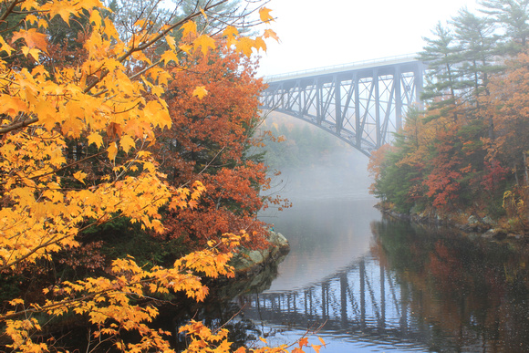 French King Bridge Autumn Fog