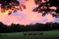 Perkins Farm Hay Trailers Sunset