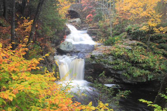 Doanes Falls Upper Falls in Autumn