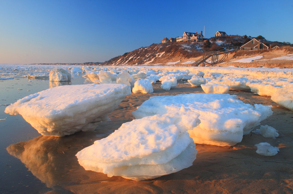 Cape Cod Bay Great Hollow Beach Ice March 2015