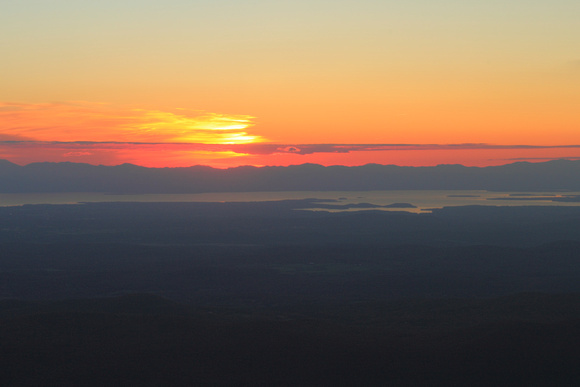 Mount Mansfield Lake Champlain Sunset