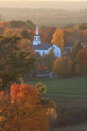 Gibbet Hill View of Church in Autumn