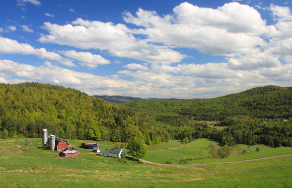 Barnet Vermont Farm in Hollow in summer
