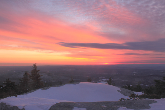Mount Monadnock Winter Sunset from Bald Rock 0004