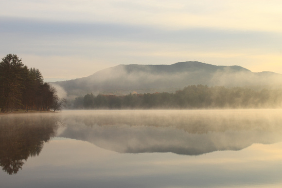 Crotched Mountain and Power Mill Pond Morning Fog