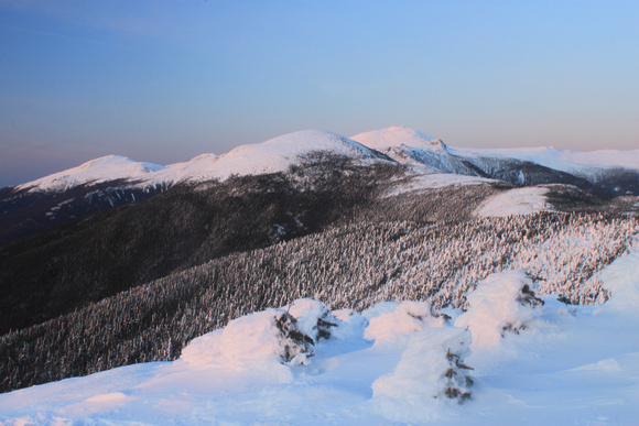 Mount Washington Presidential Range from Mount Pierce Winter