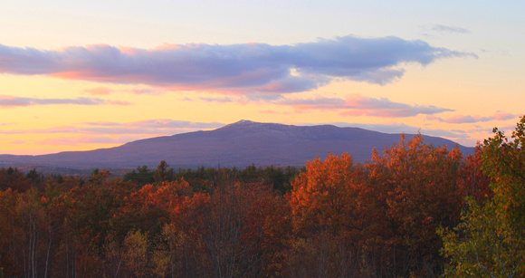 Mount Monadnock Late Autumn Sunset Cathedral of Pines
