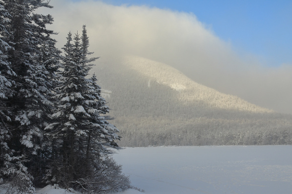 Lonesome Lake Cannon Mountain Winter Clouds