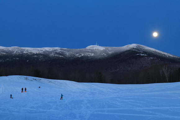 Mount Mansfield Moon over Casey Hill