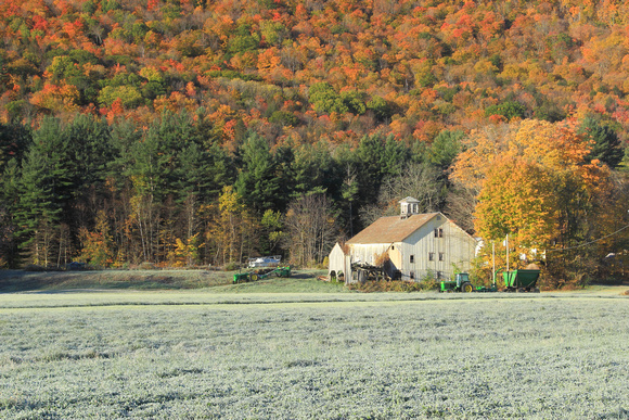 Mohawk Trail Charlemont Frosty Autumn Morning and Farm