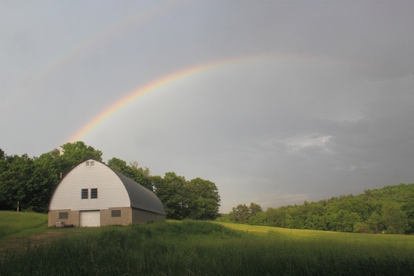 Goss Farm Rainbow over Barn