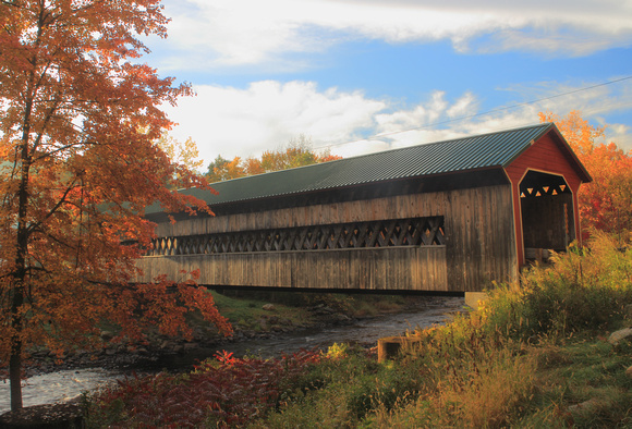 Ware Gilbertville Covered Bridge Fall Foliage