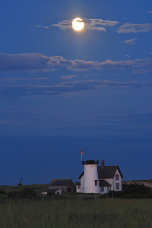 Stage Harbor Lighthouse Full Moon