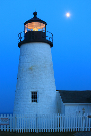 Pemaquid Point Lighthouse Moon