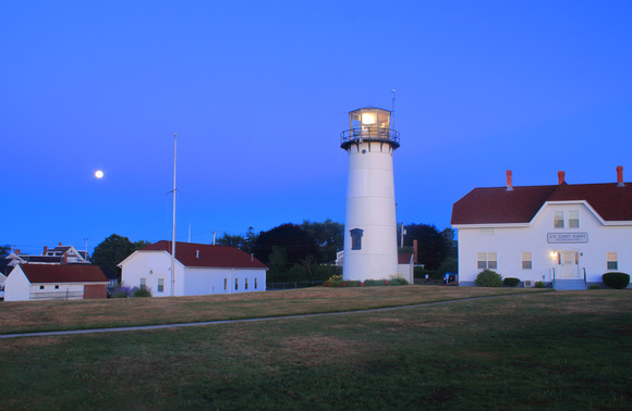 Chatham Lighthouse Moonset