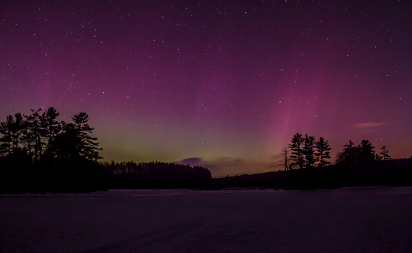 Harvard Pond Northern Lights March 2015