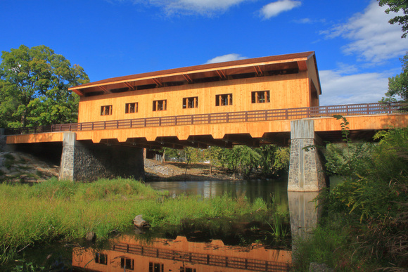Pepperell Covered Bridge and Nashua River