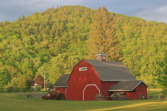 Mohawk Trail Red Barn in Spriing
