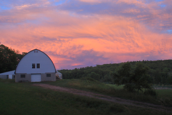 Goss Farm Barn Sunset