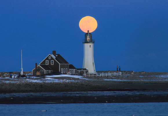 Scituate Lighthouse Snow Moon