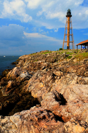 Marblehead Lighthouse and Rocky Shore