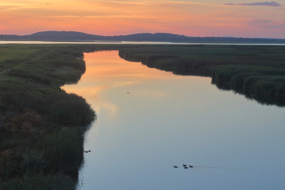 Parler River National Wildlife Refuge Marshes at Sunset
