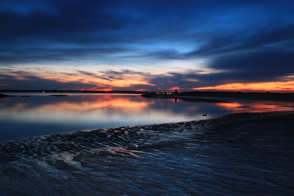 Salisbury Beach Tidal Flats Twilight