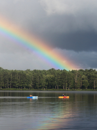 Paddlers and Rainbow