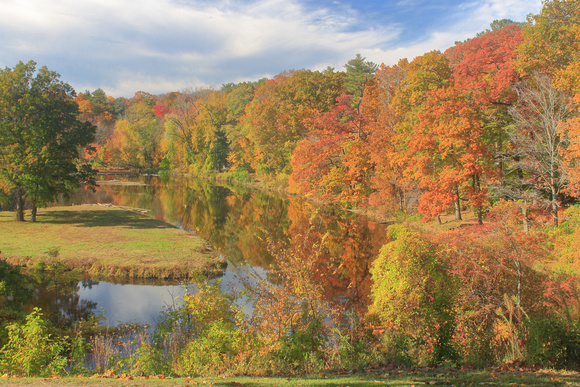 Paradise Pond Mill River Smith College Peak Fall Foliage