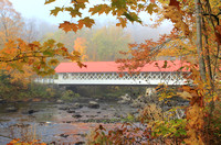 Ashuelot Covered Bridge Autumn Fog
