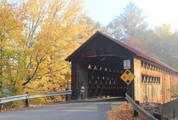 Coombs Covered Bridge Winchester Autumn Fog