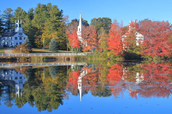 Marlow Village Pond Autumn Reflection