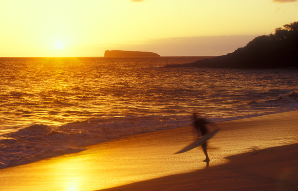 Sunset Surfer Big Beach