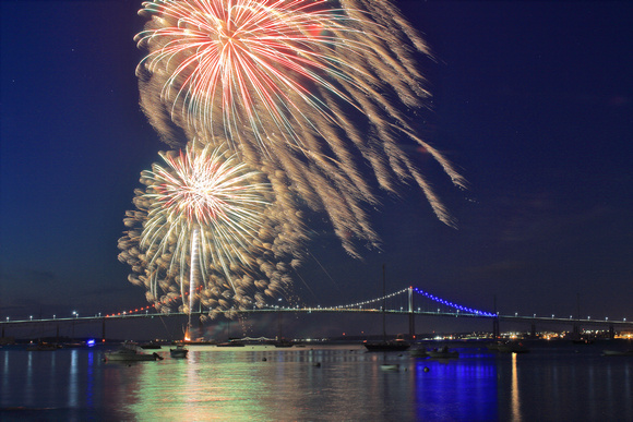 Jamestown Fireworks and Newport Pell Bridge 50 Anniversary 7353