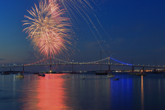Jamestown Fireworks and Newport Pell Bridge 50 Anniversary 7338