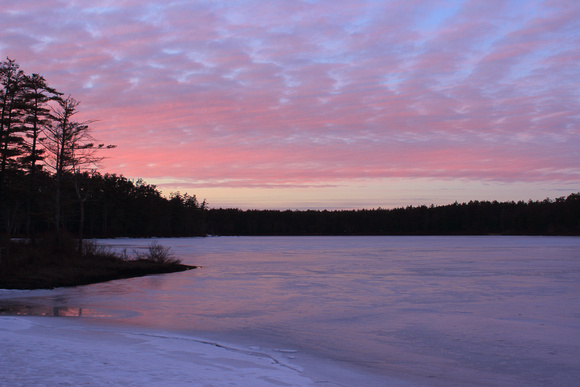 Lake Denison Winter Sunset