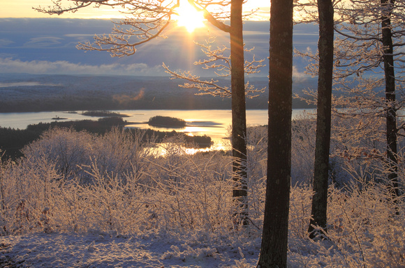 Quabbin Reservoir First Snow Sunrise