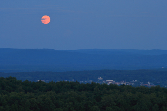 Shelburne Moon over Connecticut River Valley and Greenfield