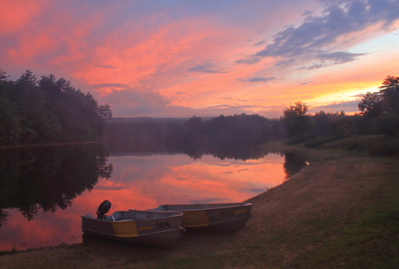 Quabbin Reservoir New Salem Fishing Area Sunset