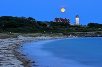 Nobska Lighthouse and Beach Moon and Tide
