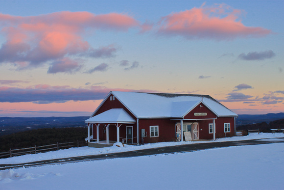 Apex Orchards Store Winter Sunset