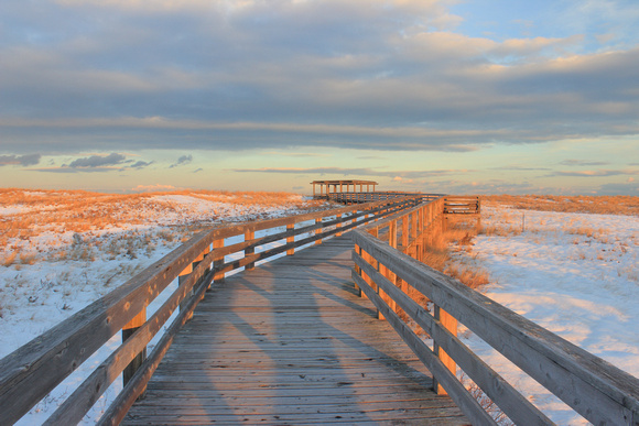 Salisbury Beach Boardwalk in Winter