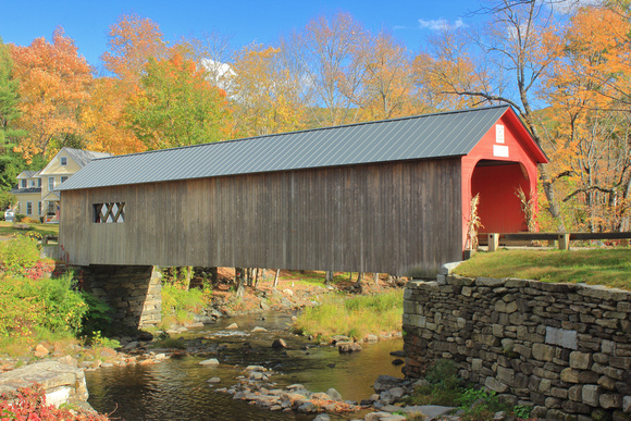 Guilford Green River Covered Bridge River View