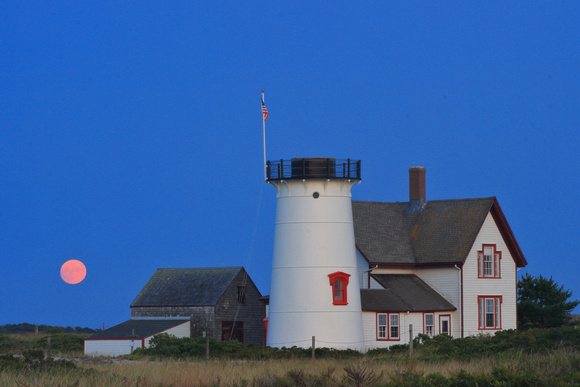 Stage Harbor Lighthouse Moonrise