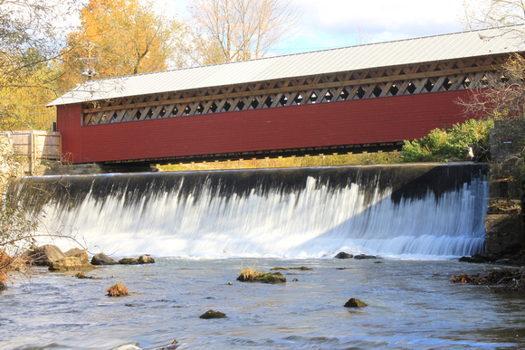 Paper Mill Covered Bridge and Falls Bennington