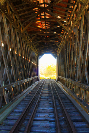 Fisher Covered Railroad Bridge Interior Hardwick