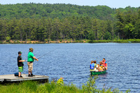 Fishermen and Paddlers at Lake